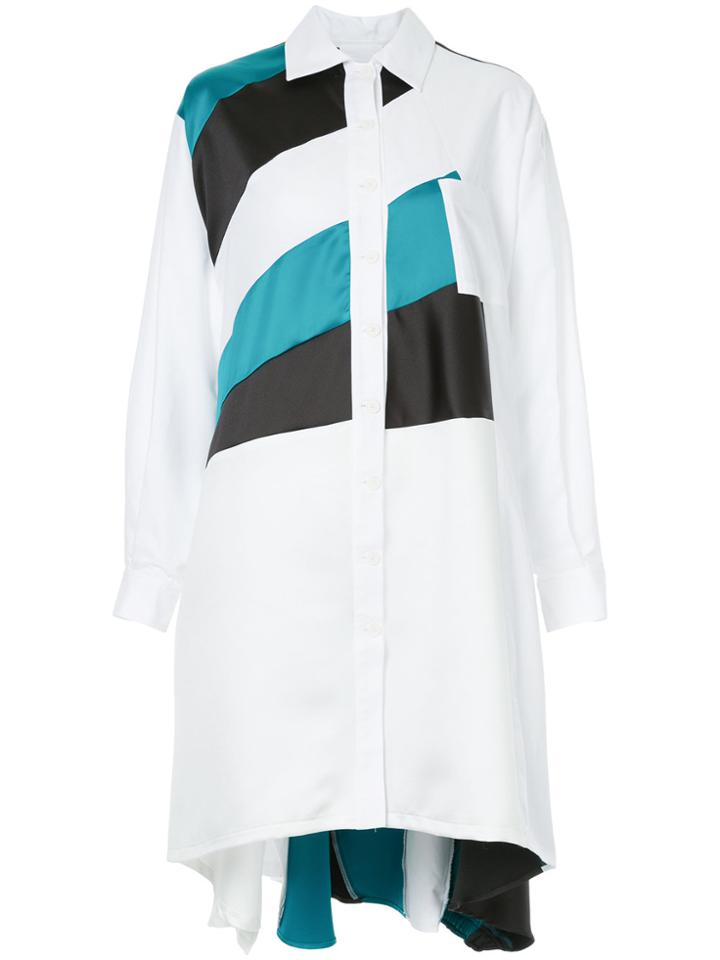 Koché Asymmetric Shirt Dress - White
