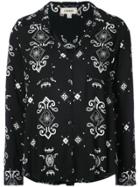 L'agence Patterned Blouse - Black