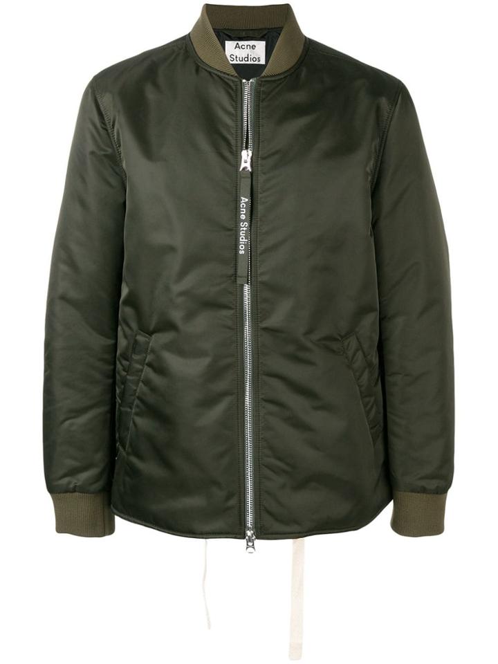 Acne Studios Zipped Bomber Jacket - Green