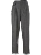 Golden Goose Deluxe Brand High Waist Trousers, Women's, Size: Large, Grey, Cashmere/virgin Wool