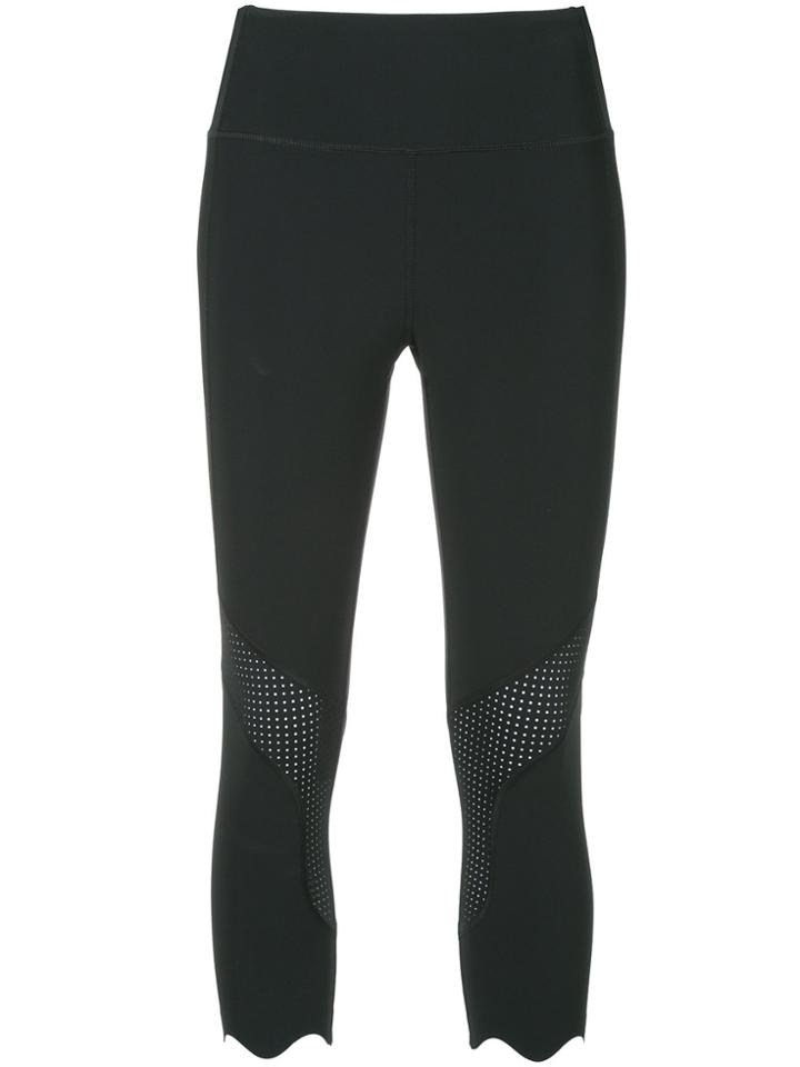 Lndr Perforated Panel Cropped Leggings - Black