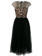 Elisabetta Franchi Sequin Star Embroidered Dress - Black