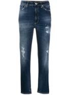 Dondup Cropped Straight Leg Jeans - Blue