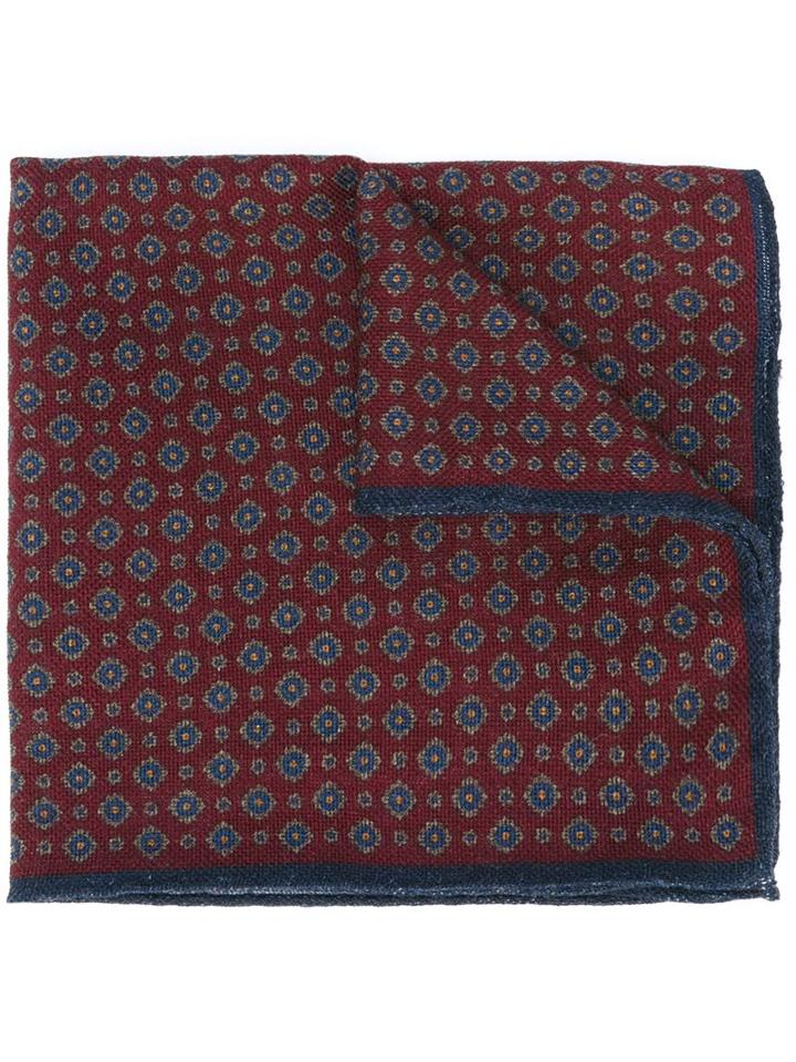 Hackett Jacquard Pocket Square, Men's, Red, Wool