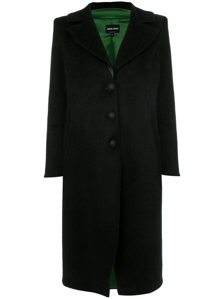 Giorgio Armani Faux-fur Coat - Black