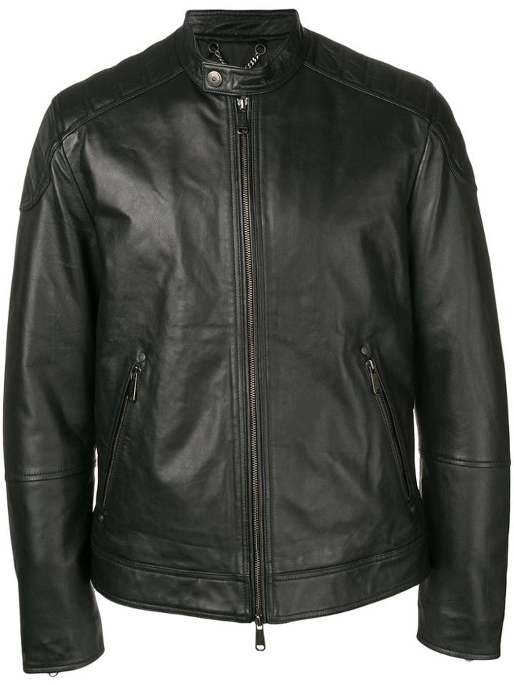 Versace Jeans Front Zipped Jacket - Black
