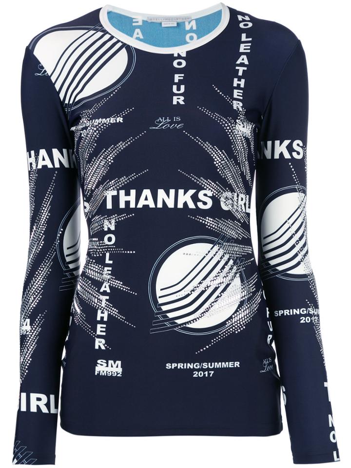 Stella Mccartney Slogan Print Top - Blue