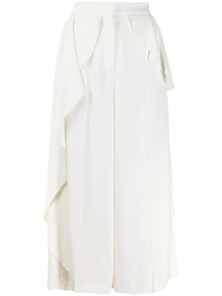 Alexander Mcqueen Peplum Drape Culottes - White