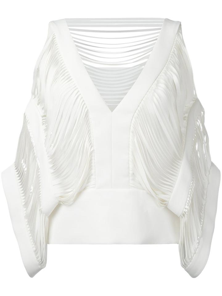 Tom Ford - 'tops' Top - Women - Silk/polyester - 38, White, Silk/polyester