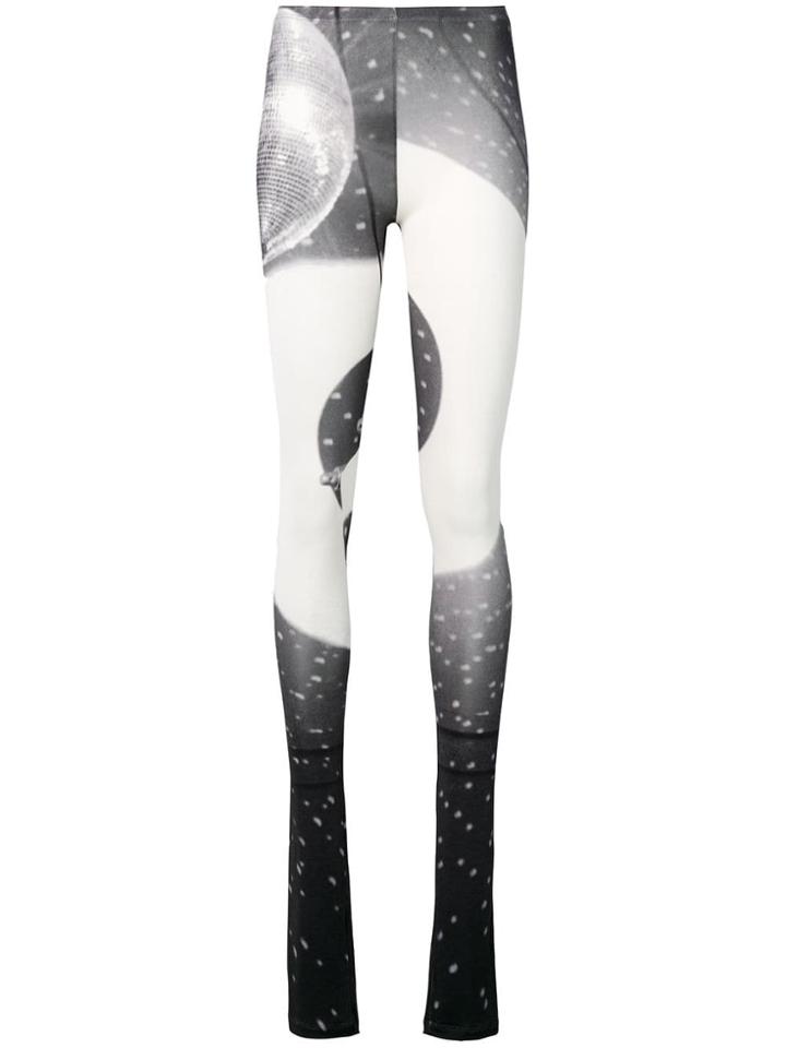 Mm6 Maison Margiela Disco Ball Print Leggings - Grey