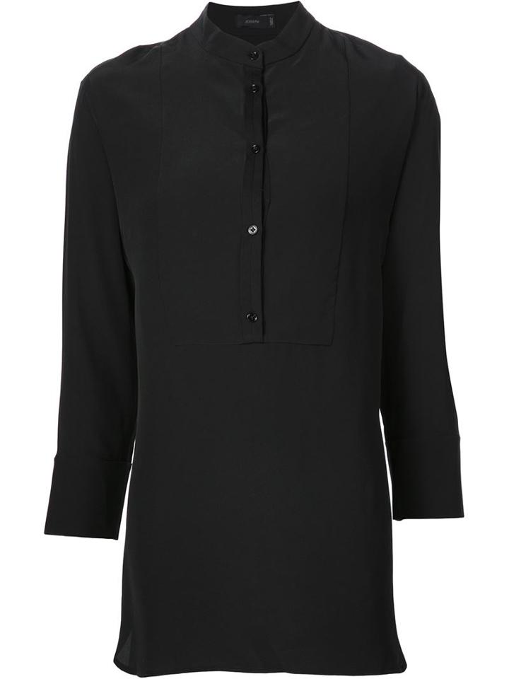 Joseph Band Collar Shirt, Women's, Size: 44, Black, Silk