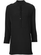 Joseph Band Collar Shirt, Women's, Size: 44, Black, Silk