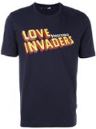 Love Moschino 'love Invaders' T-shirt, Men's, Size: Large, Blue, Cotton