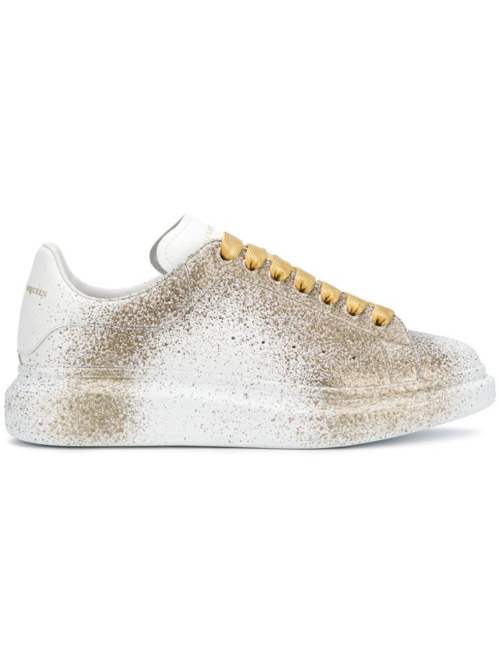 Alexander Mcqueen Paint Splattered Sneakers - White