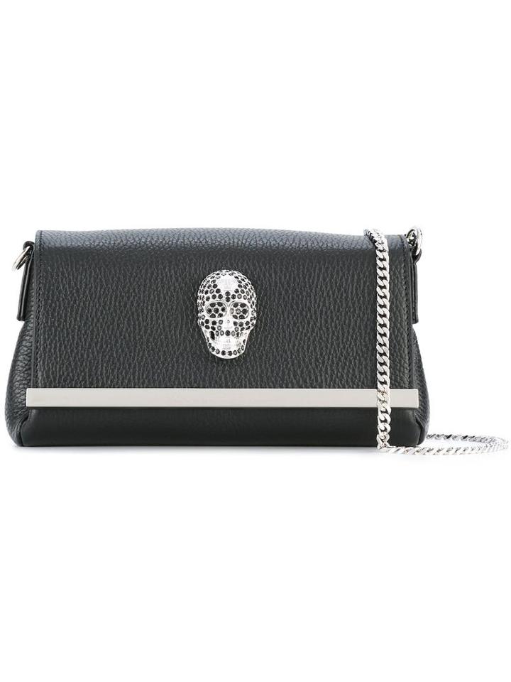 Philipp Plein Beauty Clutch, Women's, Black, Leather