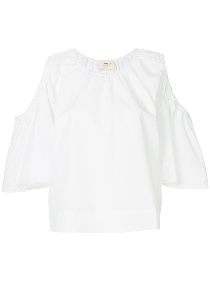 Ports 1961 Cold Shoulder Blouse - White