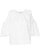 Ports 1961 Cold Shoulder Blouse - White