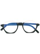 Fendi Eyewear - Marni Crop Round Acetate Glasses - Unisex - Acetate/metal (other) - 49, Green, Acetate/metal (other)