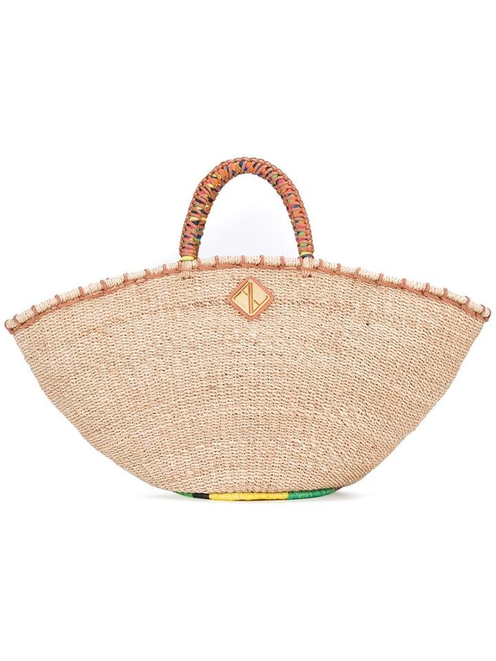 Aranaz Basket Tote Bag, Women's, Nude/neutrals, Abaca