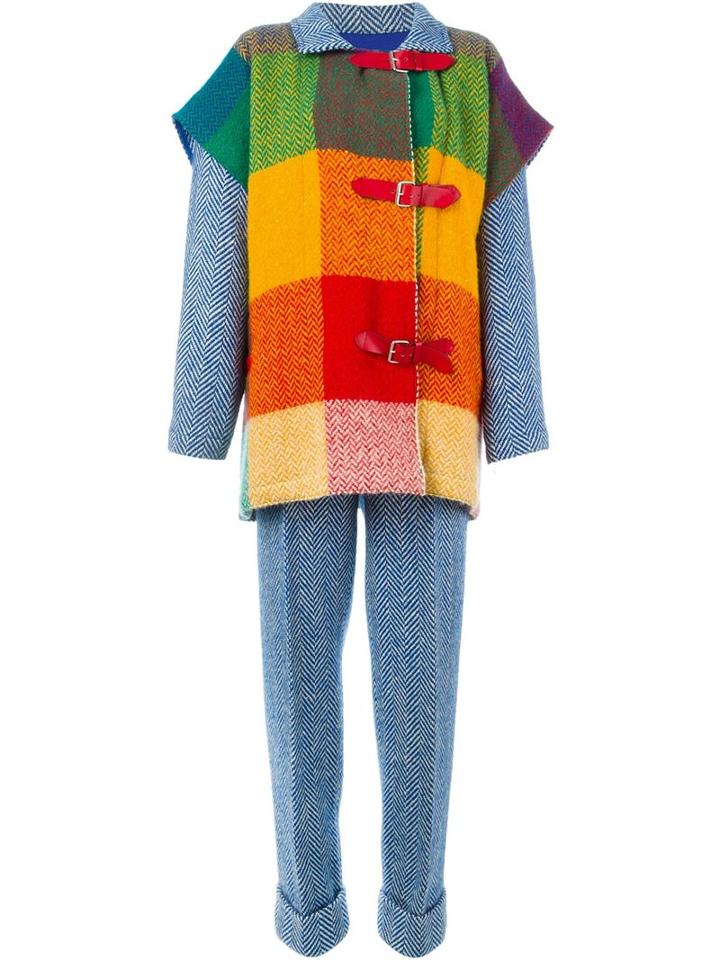Jc De Castelbajac Vintage Heerringbone Tweed Trouser And Coat Set