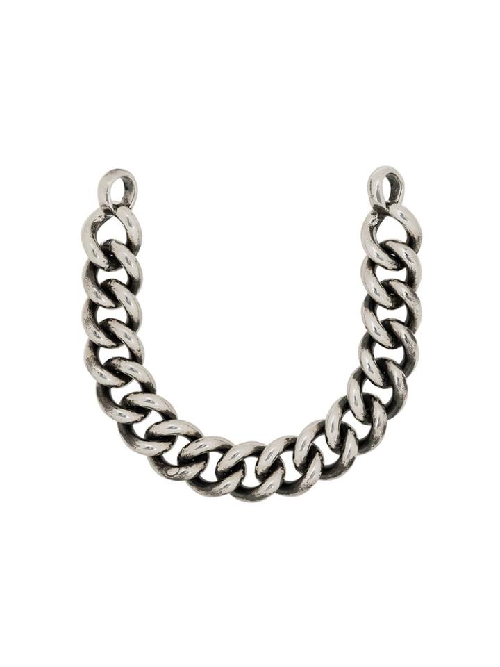 Marla Aaron 14k White Gold Mega Curb 7 Inch Bracelet - Metallic