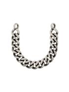 Marla Aaron 14k White Gold Mega Curb 7 Inch Bracelet - Metallic