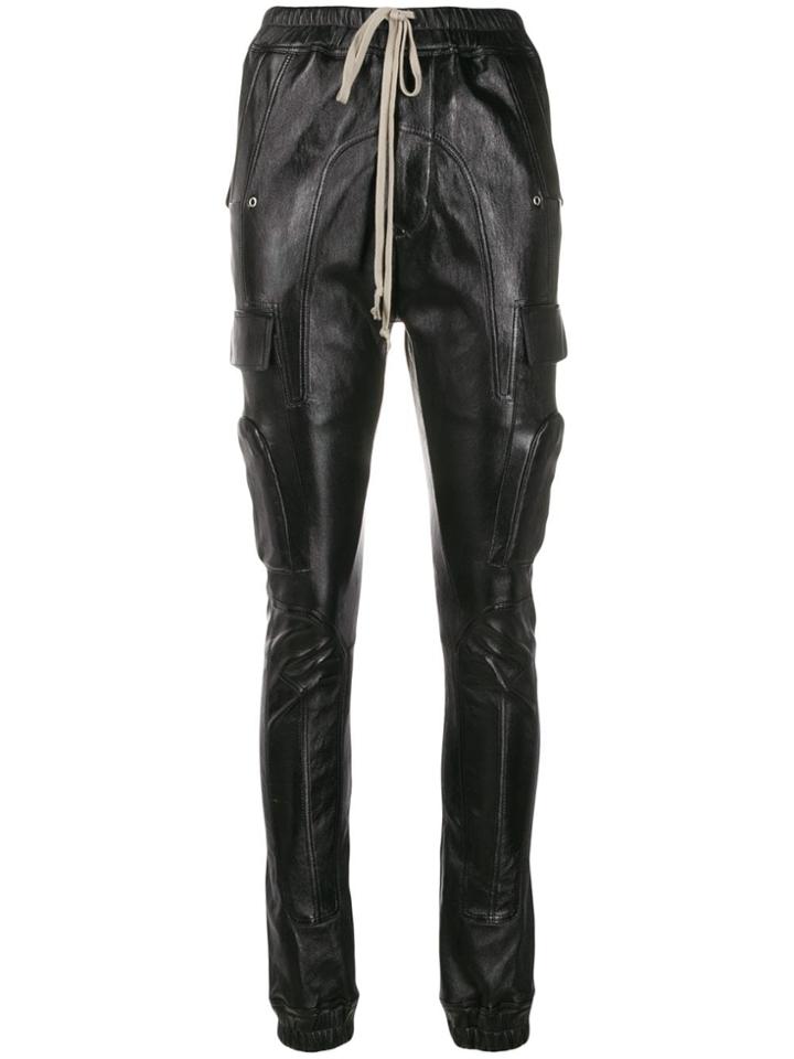 Rick Owens Stitched Panel Tapered Trousers - Black