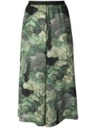 Antonio Marras Tree Print Cropped Trousers, Women's, Size: 1, Green, Polyester/viscose