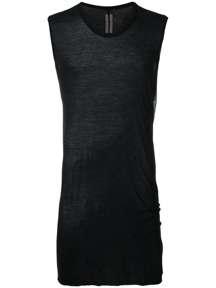 Rick Owens Basic Sleeveless T-shirt, Men's, Size: Xs, Black, Cotton