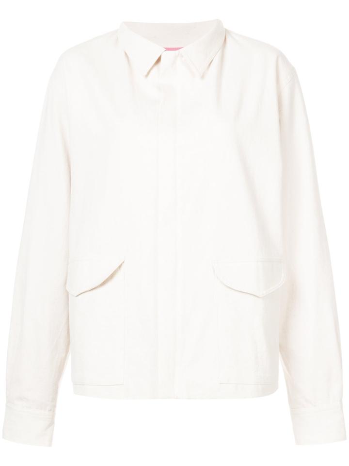The Elder Statesman Cactus Embroidered Jacket - White