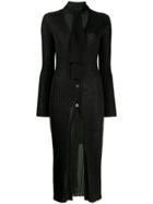 Just Cavalli Ribbed Button-up Cardigan - Black