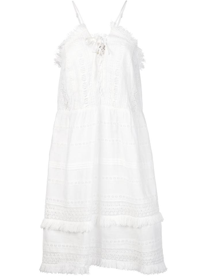 Sea Frayed Trim Cami Dress
