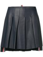 Thom Browne Nappa Sorbetta Leather Miniskirt - Blue