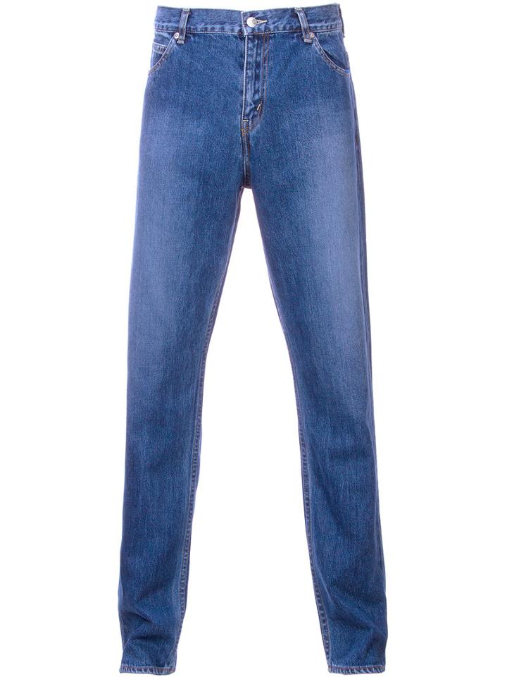 Serge De Blue Classic Wide Leg Jeans, Men's, Size: 30, Cotton