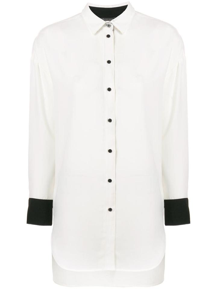 Armani Exchange Long Length Shirt - White