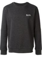 Blood Brother Embroidered Logo Sweatshirt, Men's, Size: Large, Grey, Cotton/polyester