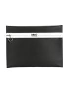 Mm6 Maison Margiela Zipped Clutch, Women's, Black, Polyester/polyurethane