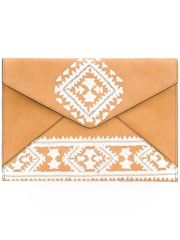 Rebecca Minkoff Envelope Clutch Bag, Women's, Brown