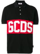 Gcds Logo Print Polo Shirt - Black