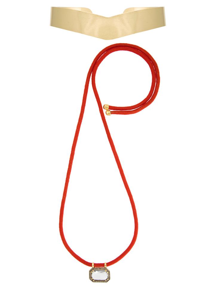 Camila Klein Pendant Necklace And Choker Set - Metallic