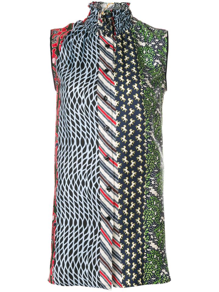 Carven Ruffle Neck Shirt - Multicolour