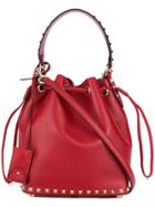 Valentino Valentino Garavani Rockstud Bucket Tote - Red