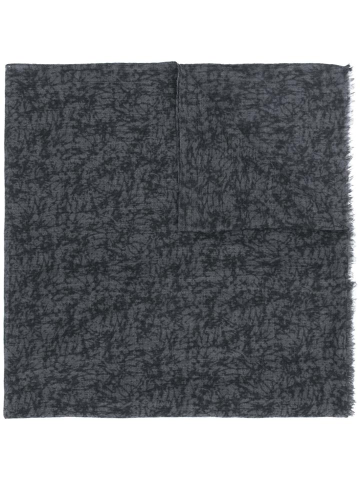 Pal Zileri Printed Fine Knit Scarf - Grey