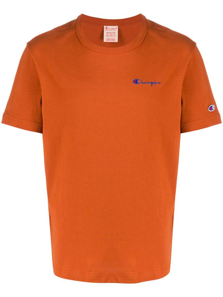 Champion Small Script Crewneck T-shirt - Orange