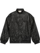 Gucci Crinkled-effect Jacket - Black