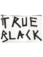 Ann Demeulemeester 'true Black' Flat Clutch Bag - White