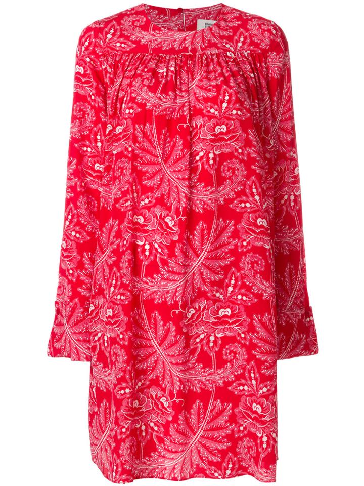 Dvf Diane Von Furstenberg Printed Drop Dress - Red