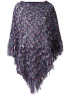 Missoni Tassel Ends Knit Poncho, Women's, Acrylic/wool