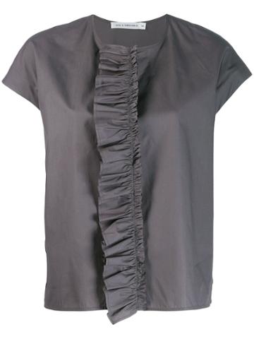 Lis Lareida Betty Ruffle Blouse - Grey