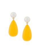 Eshvi Teardrop Earrings - Yellow